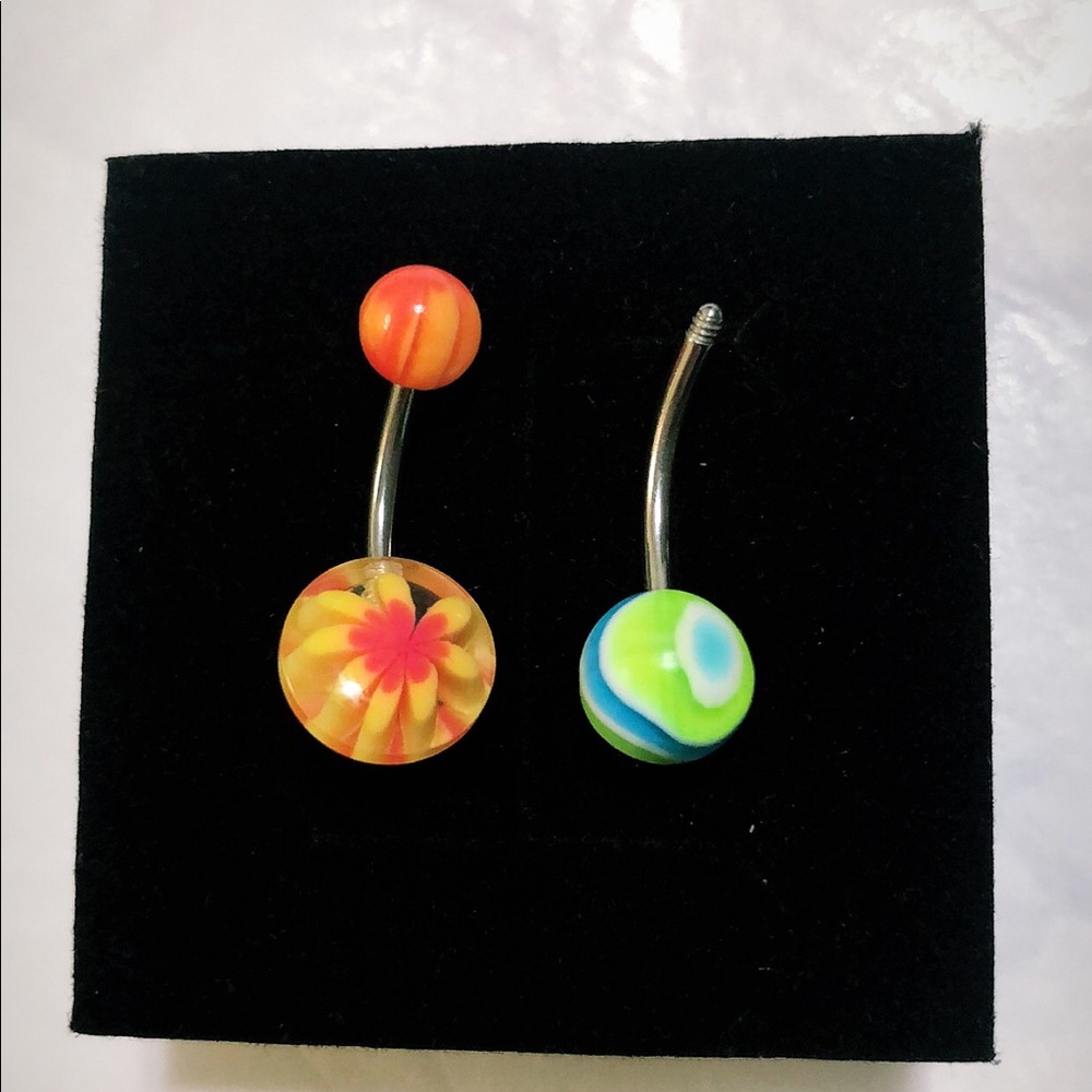 2 set Body Jewelry- orange & green